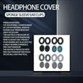 thumbnail image 2 of Injueey Almohadillas para los oídos, accesorios con cancelación de ruido, funda transpirable elíptica para auriculares, repuesto para auriculares Relojes inteligentes Azul negro, 2 of 6