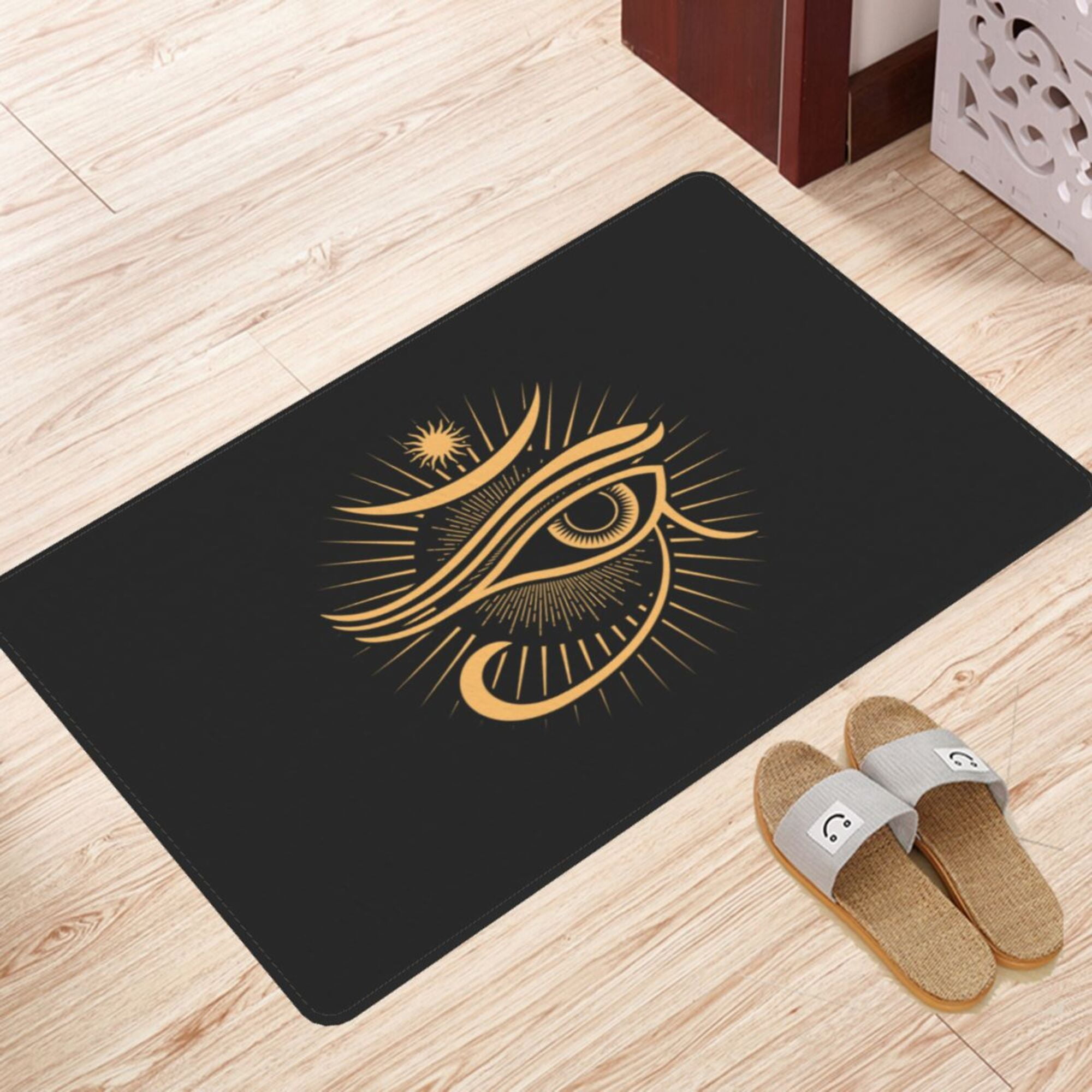 DouZhe Magic Evil Seeing Eye Rugs Doormat, Non-Slip Machine