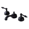 thumbnail image 4 of White Console Sink Combo - Basin, Two Spindle Legs w/Black 8" Faucet Bathroom Sink Tap| Renovators Supply, 4 of 4