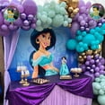 thumbnail image 2 of Globos de aluminio para fiesta de cumpleaños de niña Jasmine de Disney, suministros de decoración, banderas de la princesa Jasmine, adornos para tartas, regalo, juguetes para niños, 2 of 5