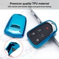 thumbnail image 6 of Xotic Tech Blue Soft TPU Remote Control Smart Key Fob Cover Compatible with Cadillac ATS 2013-2019, CT6 2016-2020, XT5 2017-2021, XT4 2018-2021, Escalade 2019-2021,CTS 2014-2021, SRX XTS 2015-2021, 6 of 9