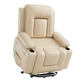 thumbnail image 1 of Eastvita 22-Inch Beige Leather - Upholstered Powered Reclining Recliner with Lift Assistance, 1 of 6
