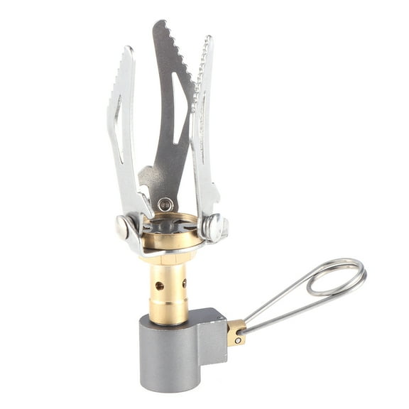 SOPOTUTU Mini Camping Stove Portable Pocket Stainless Steel Outdoor Cooking Burner 1 Piece