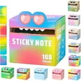 thumbnail image 3 of Cute Pattern Sticky Note (105 Sheets/Roll), Cute Pattern Pad | Office Supplies Cute Stationery Sticky Notes, Self Adhesive Cartoon Theme Memo Pads, Tab Supplies-Gift-(10PCS), 3 of 27