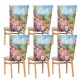 thumbnail image 6 of Decorative Chair Back Cover One Size x2 Chair Cover Dining Chair Slipcovers Chair Back Decoration Festival Chair Decoration Beautiful Flower Scene, 6 of 6
