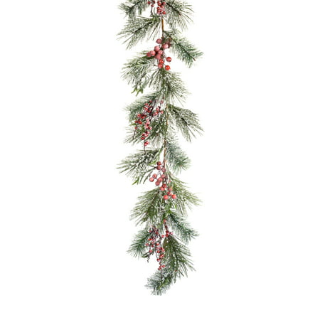Melrose 5 ft. Iced Pine and Berry Garland - Set of 2