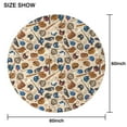 thumbnail image 6 of Beige Baseball Gear Pattern Round Tablecloth 60"x60",Wrinkle Wipeable Table Cloth for Kitchen Dining Room Picnic Patio Party, 6 of 6