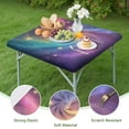 thumbnail image 4 of Colorful Tie Dye Nebula Pattern Square Fitted Tablecloth with Elastic Edge,Square Table Cover,Washable Elastic Table Cover for Home Kitchen Party Decor 36"x36", 4 of 6