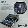thumbnail image 4 of Mezclador de audio Flygrow 12 canales Bluetooth USB 48V Phantom, 4 of 9