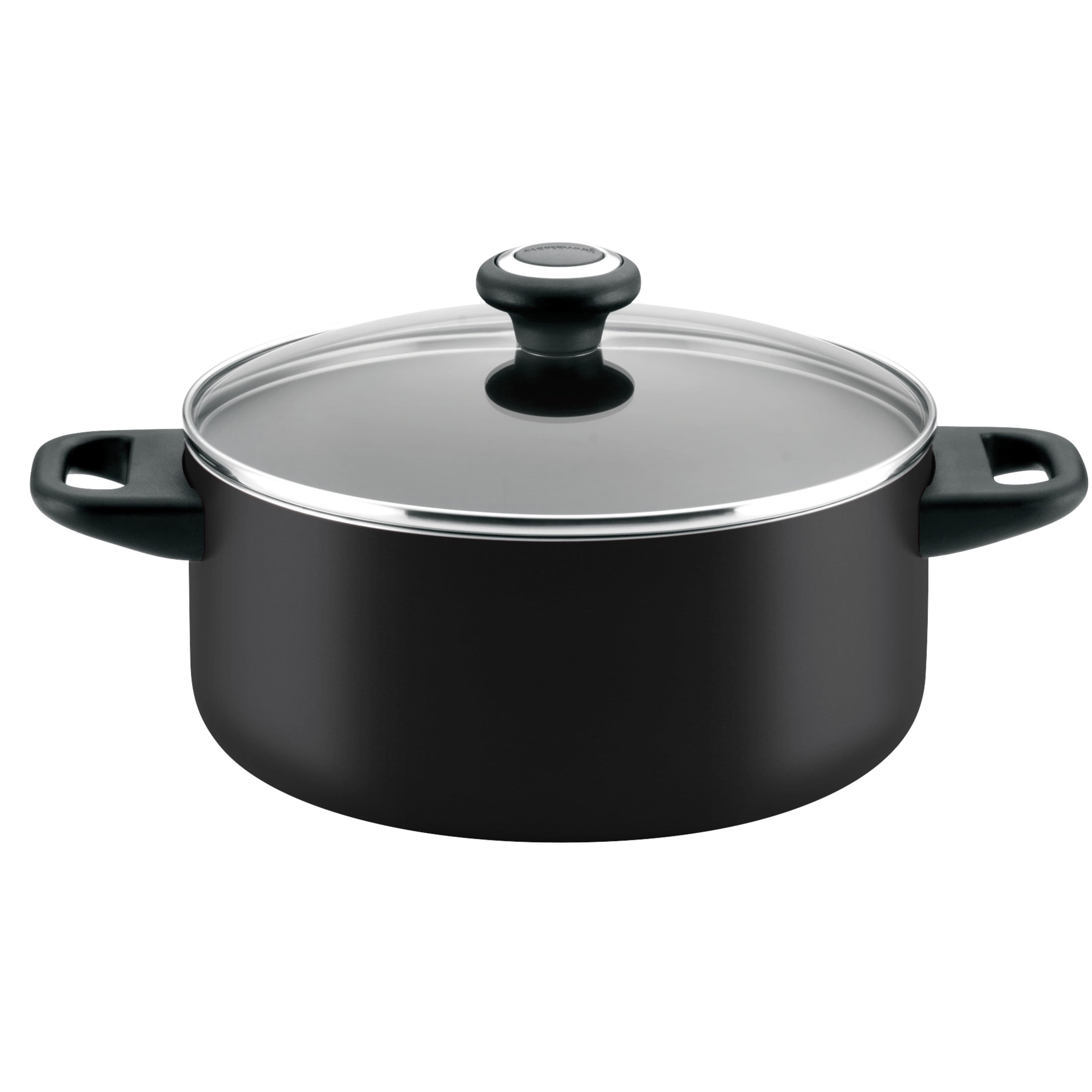 Farberware High Performance 17 Piece Nonstick Aluminum Pots and Pans Set, Cookware Set, Black
