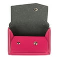 thumbnail image 3 of JAM Leather Snap Business Card Case, 1/Pack, Fuchsia Pink, Angular Flap, 3 of 5
