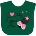 thumbnail image 3 of Inktastic I Love My Great Aunt Girls Baby Bib, 3 of 4