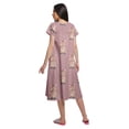 thumbnail image 2 of Moomaya WoMen's V-Neck Nursing Sleepwear Printed Short Sleeve Nightdress, 2 of 5