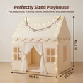 thumbnail image 5 of Wilwolfer Kids Play Tent for Toddlers with Padded Mat & Star Light Golden Indoor Playhouse, 5 of 10