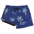 thumbnail image 5 of MADHERO Mens Swim Trunks with Liner 2 in 1 Quick Dry Swimming Shorts Swimwear Coconut Tree Size s, 5 of 6