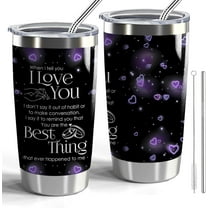 Valentine''s Day Gifts To My Wife Tumbler 20oz Couple Wedding Anniversary Romantic Gifts for Wife Insulated Tumbler with Lid and Straw (I Love You-Best Thing)