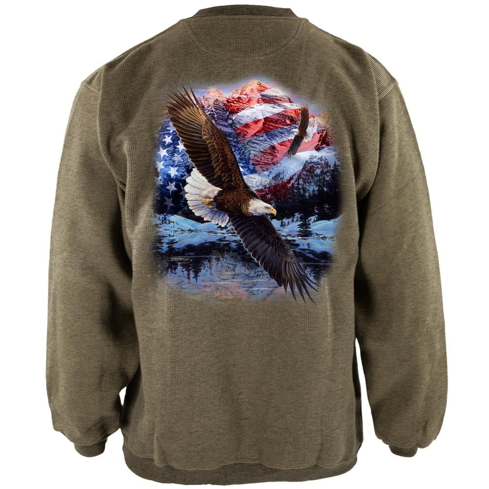 4th Of July American Flag Bald Eagle Mens Sweatshirt - Walmart.com
