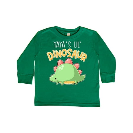 

Inktastic Yaya s Lil Dinosaur with Cute Stegosaurus Gift Toddler Boy or Toddler Girl Long Sleeve T-Shirt