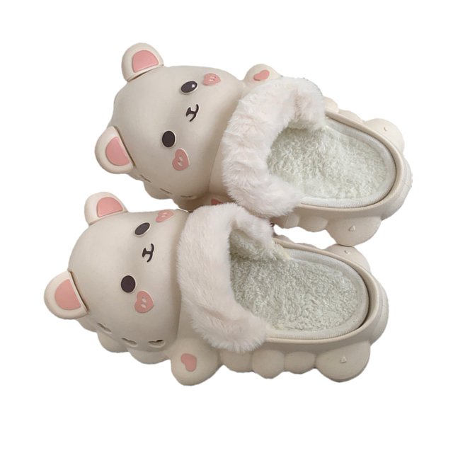 Zapatillas de invierno, zapatillas cálidas de invierno, zapatillas cálidas extraíbles, zapatillas de dibujos animados para el hogar creadas con maestría