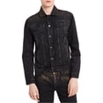 thumbnail image 1 of Calvin Klein Mens Distressed Copper Denim Jacket, Black, Large, 1 of 1