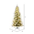 thumbnail image 2 of Vickerman 10' x 63" Flocked Kamas Fraser Tree, Warm White Low Voltage 3MM LED Lights., 2 of 4