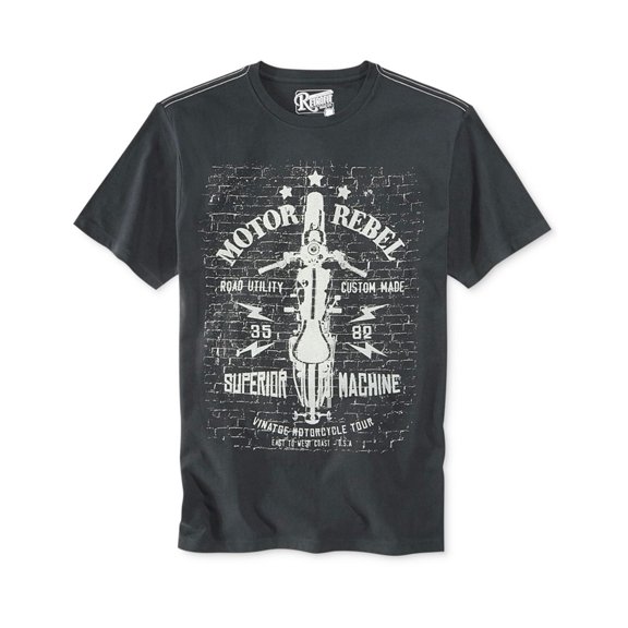 Retrofit Mens Motor Rebel Graphic T-Shirt Black S