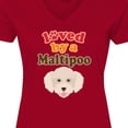 thumbnail image 4 of Inktastic Maltipoo Dog Gift Poodle Maltese Women's V-Neck T-Shirt, 4 of 5