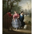 thumbnail image 2 of Manuel Cabral Aguado Bejarano 12x14 Black Ornate Wood Framed Double Matted Museum Art Print Titled: Out for a Stroll (C. 1855), 2 of 5