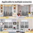 thumbnail image 6 of Grey Oil Painting Kitchen Curtains 84 Inch Length, Contemporary Abstract Art Grommet Top Bedroom Living Room Curtains, Light Filtering Cafe Curtain Drapes 2 Panels Set 104''x84'', 6 of 9