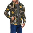 thumbnail image 3 of Zip Up Hoodies for Men - Owl Moon Flowers Long Sleeve Comfrt Men'S Fashion Hoodies & Sweatshirts, Jackets for Men Hoodies Pullover Clothing Clothes with Pouch, 3 of 5
