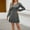 Grey, variant on Womens V Neck Fall Dresses Long Sleeve Casual Sweater Short Dress Fashion Clothes Casual Knee Length Dresses for Women Cut Loose Dress Petite Dress Dress for Summer Wrap Dress T Shirt Dress for Women