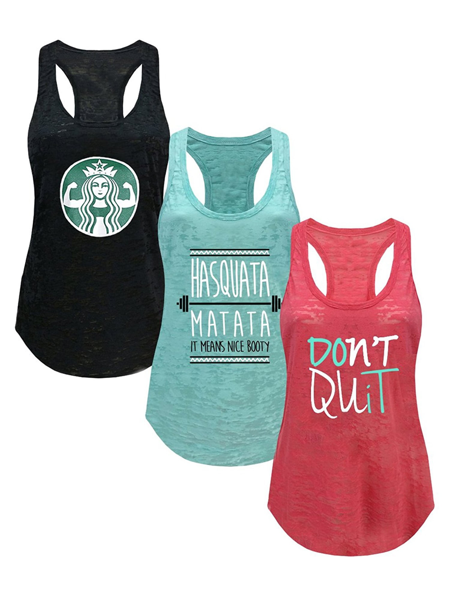 Tough Cookie's Women's Gym Athletic Workout Tank Tops 3 Pack Deal 3