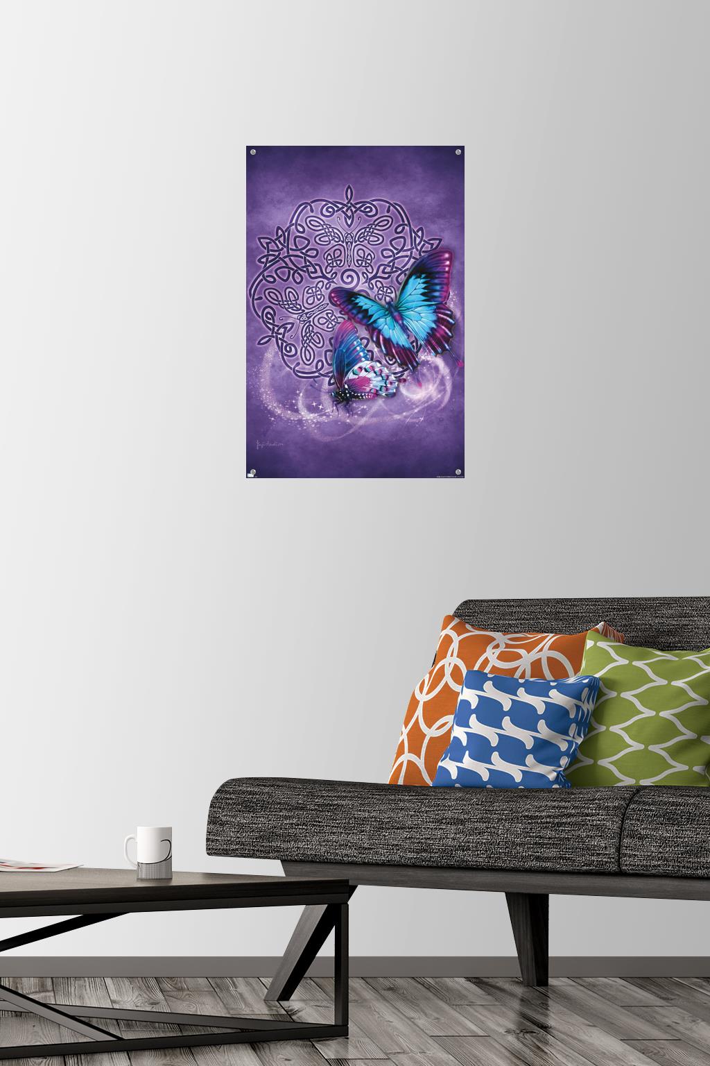 Brigid Ashwood - Celtic Butterfly Wall Poster with Pushpins, 14.725" x 22.375"