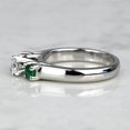 thumbnail image 3 of 0,75 Carat Taille Ronde (F-G/VS1) Véritable Diamond Vert Émeraude Belle Bague de Fiançailles pour Femmes en Or Blanc Massif 18K Taille 8, 3 of 8