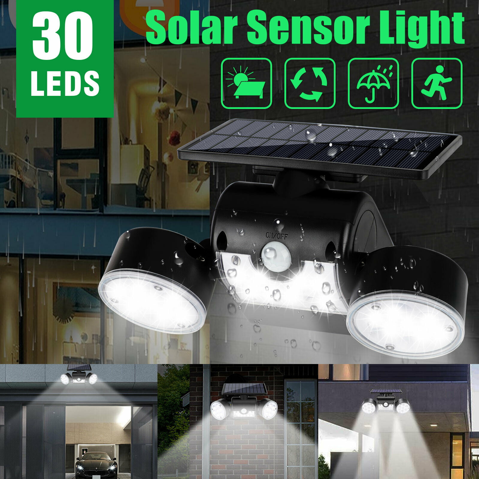Best LED Solar Motion Sensor Decor Security Light Flood Guardian Torch Spotlight 