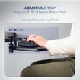 thumbnail image 3 of VIVO Black Single Clamp Rotating Keyboard Tray, 3 of 8