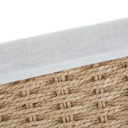Mainstays Medium Tan Woven Paper Rope Decorative Storage Basket with Removable Liner, 13 in x 7.8 in x 9.8 in