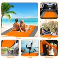 thumbnail image 4 of Beach Blanket Picnic Blankets for Adults, Oversized Lightweight Beach Mat, Portable Picnic Mat, Sand Proof Mat for Travel, Camping, Hiking, Packable w/Bag (79"×83", Orange), 4 of 8