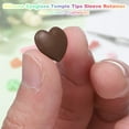 thumbnail image 4 of Uxcell 15pair Eyewear Ear Grip Heart-Shaped Silicone Eyeglasses Temple Stopper Anti-Slip Retainers, Brown, 4 of 6