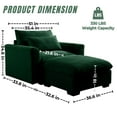 thumbnail image 2 of Lovableguy Corduroy Oversized Accent Chair with Storage Ottoman,Comfy Upholstered Armchair,Deep Seat Single Sofa Chair for Living Room Bedroom Apartment,Green, 2 of 8