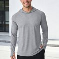 thumbnail image 4 of MEZZALL Sweatshirts For Men Solid Color Long Sleeve Hoodies Lightweight Pullover Sun Shirt Outdoor Athletic Casual Wear Comfortable Breathable Basic Daily Breathable Travel Tops, 4 of 5
