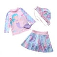 thumbnail image 1 of Baby/Toddler Girls Mermaid Swimsuit Rashguard Set Long Sleeve UPF 50+ ,CM25-13YT Size 3T, 1 of 5