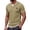 Khaki, variant on Klisyaur Fashion Shirts for Mens Short Sleeve V Neck Summer Casual Comfortable Breathable Tops Basic Tee