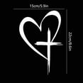 thumbnail image 3 of Love Heart Crucifix Waterproof Sticker Decal | PVC | 8.66x5.91in | Car, Laptop, Window | Durable Colorfast | Easy Peel, No Residue | Multicolor | Scratch Protection, 3 of 6