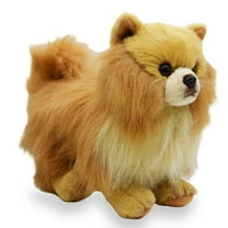 Realistic Pomeranian Dog Stuffed Animal Plush Toy, Lifelike Animal Plushies, Simulation Dog Doll