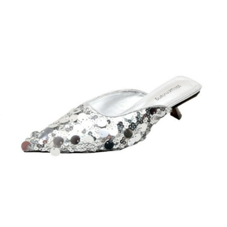 Pointed shoes  high heels  women s shoes  sequins  buns  slippers Fashion shoes