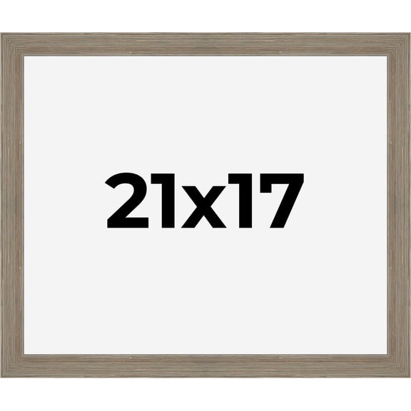 21x17 Frame Gray Barnwood Rustic Solid Wood Picture Frame | 1.5 Inch Moulding Width | Includes UV