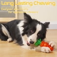 thumbnail image 3 of Dog Chew Toys for Aggressive Chewers, Carrot-Shaped Squeaky Toy, Indestructible Silicone Teething Toys for Small Medium Large Dogs, Interactive Pet Supplies Orange, 3 of 7