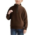 thumbnail image 4 of lmcalzta Boys 1/4 Zip Pullover Sweatshirts Fleece Lined Long Sleeve Tops Fall Winter Casual, 4 of 9