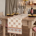 thumbnail image 2 of Table Runners 70 Inches Long Dress Scarves, Orange Floral Farmhouse Coffee/Dining/Kitchen Table Decor, Holiday Table Runner, Country Boho Ethnic Art Flowers Motifs 13x70 Inch, 2 of 9